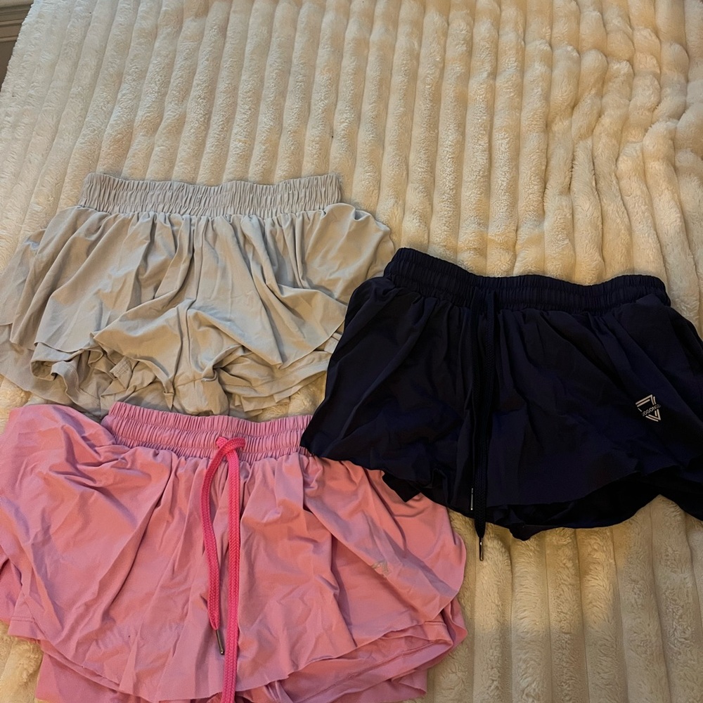 3 set of flowy shorts